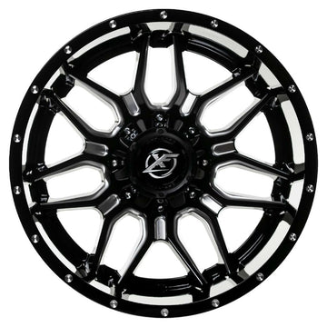 EMR-0177-01 12.0×20"-6×139.7 ET-44 1110 Black MILLED WINDOW+RI Jant (4 Adet)